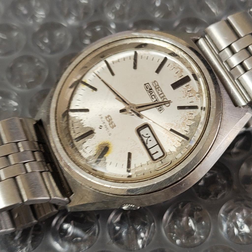 SEIKO 5 Actus SS Vintage Automatic Watch [Working Condition] (Management Code K26J)