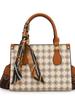 Europe and the United States Retro Ribbon Women's Bag Letters Floral Wideband Tote Bag Simple Hundred Shoulder Crossbody Bag PU