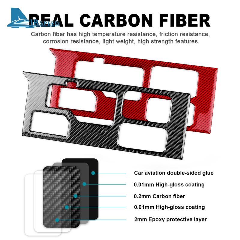 Für Toyota Tundra 2024 Echte Weiche Kohlefaser Auto Schalthebel Panel Rahmen Aufkleber Innenausstattung LHD Zubehör