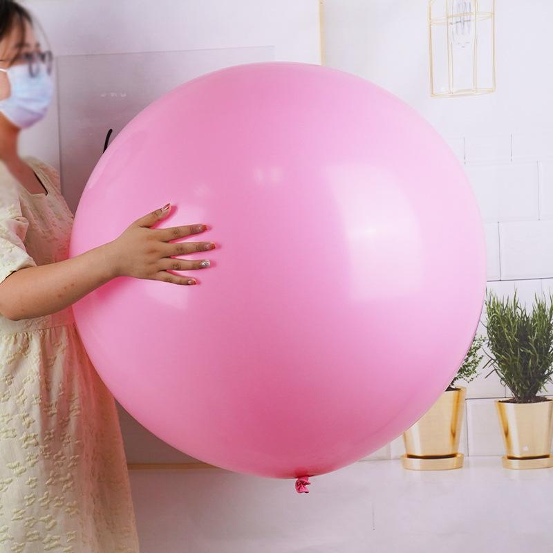 

5/10pcs 36 Inch Big Balloons Round Latex Macaron Candy Colored Balloon Birthday Party Wedding Balloon Decor Baby Shower Globos 36inch 5pcs рожевий