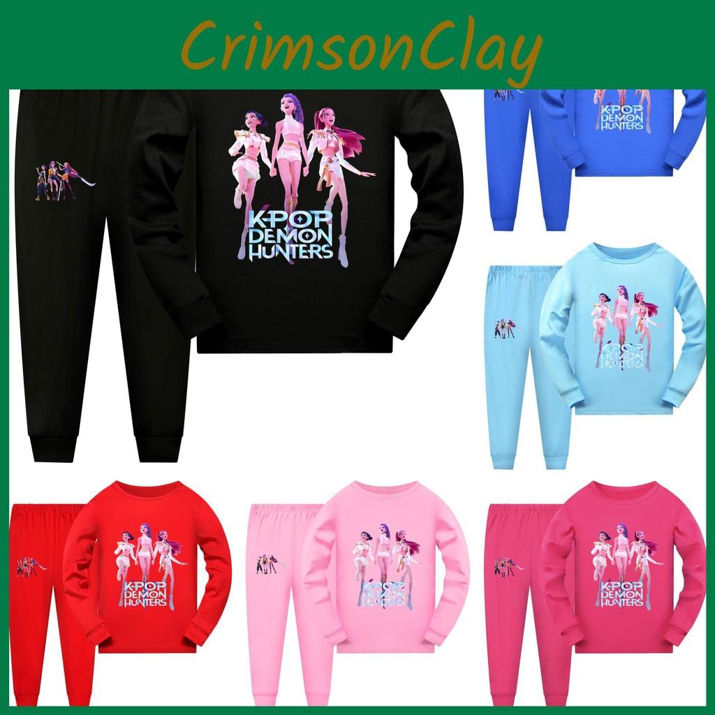 Hunters Kpop Demon Girl Kortermet Shorts Matchende Pyjamas Barn Nattøy Tenåring