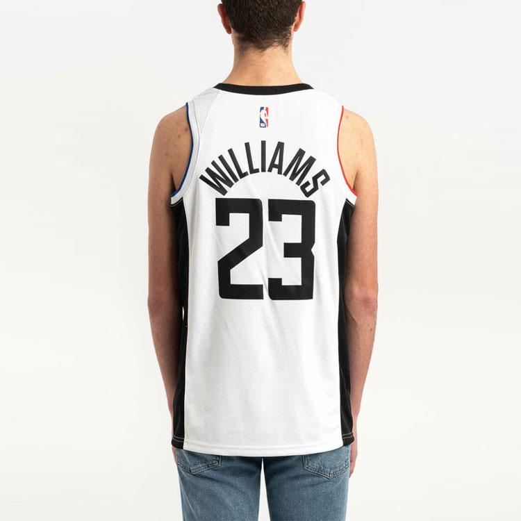 Nike NBA City Edition 19-20 Clippers Williams No. 23 Basketball Jersey Men Tops White AV4644-100