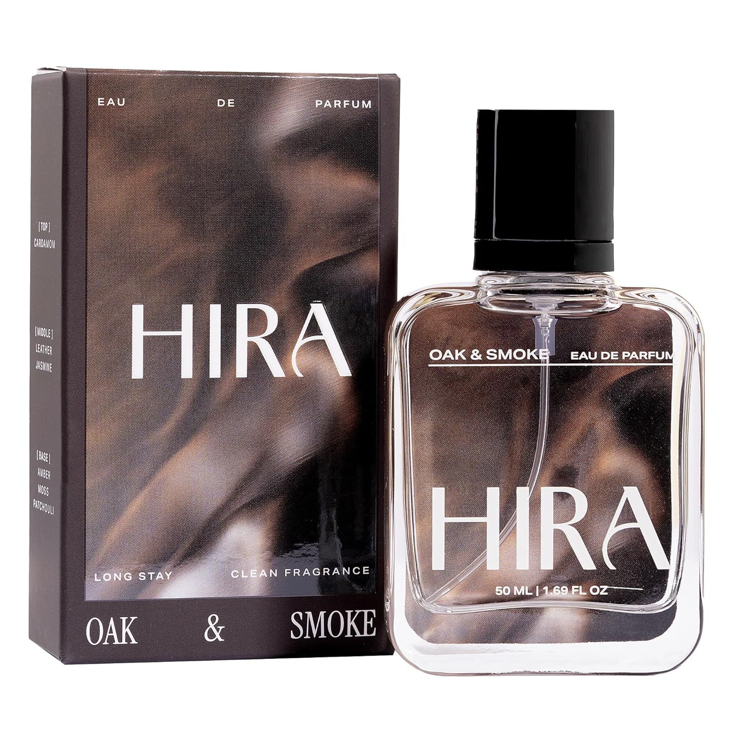 Парфюм HIRA Дуб и Дым для Мужчин | Древесные, Дымные и Пряные Ноты | Кожа и Амбра Премиальный Аромат | Парфюм Мужской 50ML