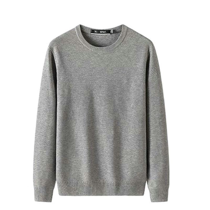 Septwolves Men's Round Neck Loose Knit Sweater