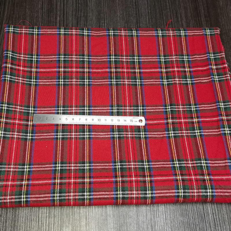 Spot Color-Woven Plaid Jacquard Fabric for Children's Autumn/Winter Brushed Polyester-Cotton Shirts