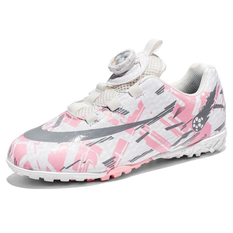 New Men'S And Women'S Rotating Buckle Football Shoes, Primary School Students' Outdoor Training Non-Slip Sports Shoes, Broken Nail Football Shoes