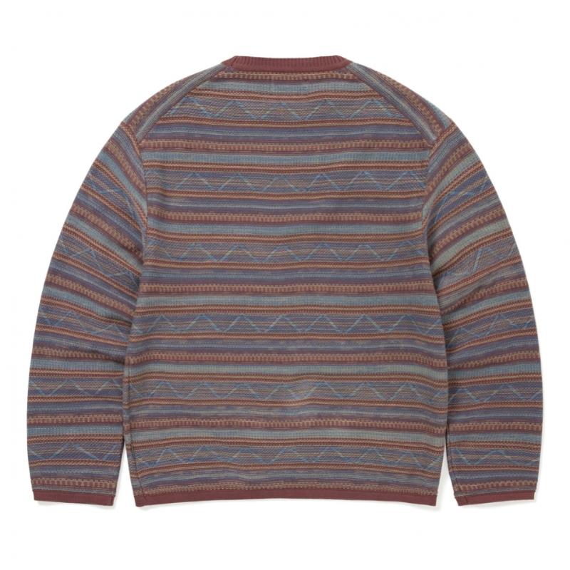 ThIs Is Never That Pattern Knit Crew Magenta