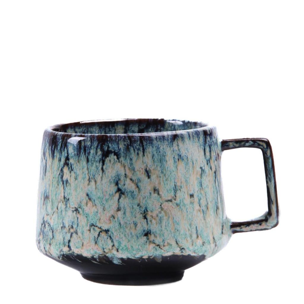 Retro Style 175ml Ceramic Coffee Cup with Handle for Home or Office
