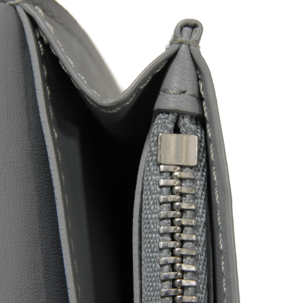 Used 12564 Portefeiulle Braza N60195 7940 New Logo Embossed Gray Bifold Damier Infini Pale Blue Men's from Japan