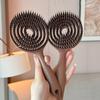 Korean Hollow Design Boar Bristle Hair Brush - Detangling, Volumizing & Scalp Massage Brush for Wet/Dry Hair Styling, Women's Long Hair Care