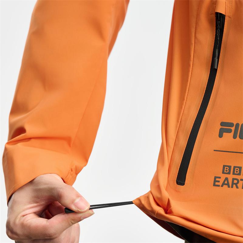 New FILA x BBC EARTH Jacket Men Sunset Orange A11M437713FOR