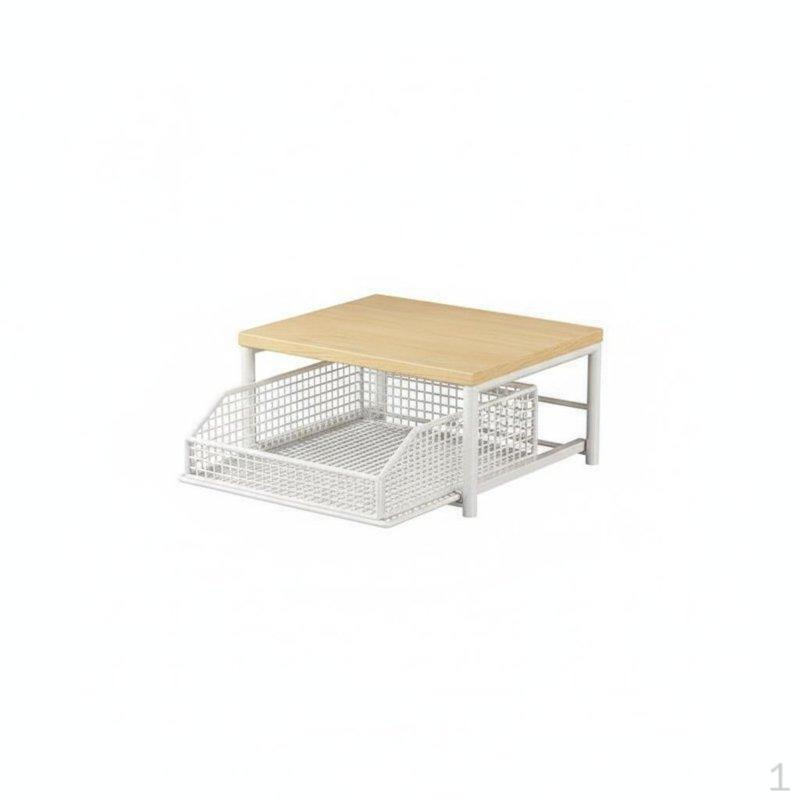 2Tier Vegetable Storage Stand Versatile Pullout Basket Counter Shelf SpaceSaving Sliding