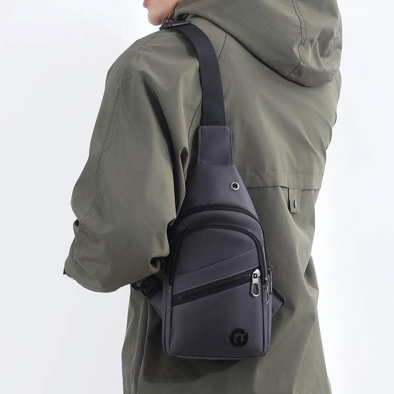Chest Bag Men's Multifunctional Crossbody Shoulder Bag Large Capacity Nylon Men's Bag