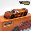 TW 1:64 Tarmac Works Koenigsegg Regera Orange Metallic Stripes alloy car model