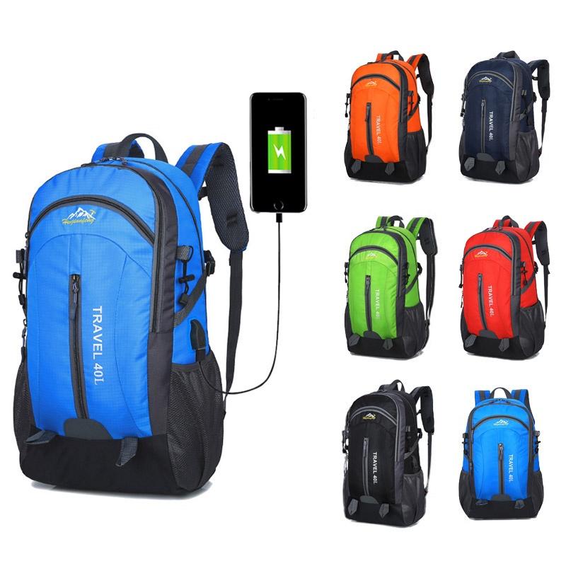 Spacious 40l Usb Breathable Charging Outdoor Sport Travel Camping Hiking Backpack