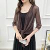Bright Breathable Loose Casual Clothing Fit Shawl Half Sleeve Silk Lace Protection Summer Thin Women's