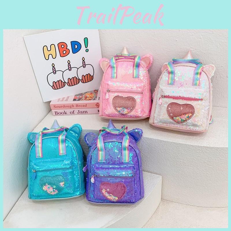 Backpack Unicorn Children Sequins Soft Material Toddlers School Travel Bags
