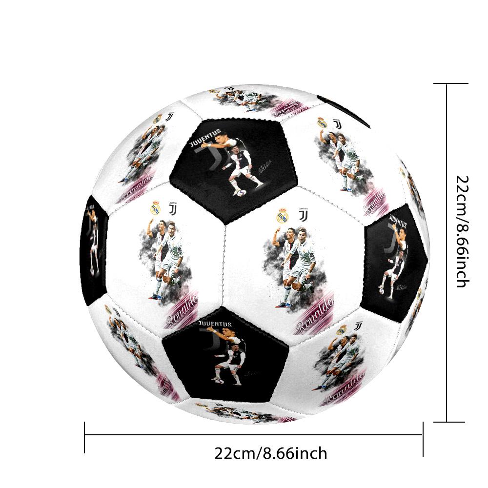 Ronaldo's Portugal Jersey Soccer Ball Size 5 Football Machine-Stitched Indoor/Outdoor Training and Matches Ideal for Soccer Enthusiasts