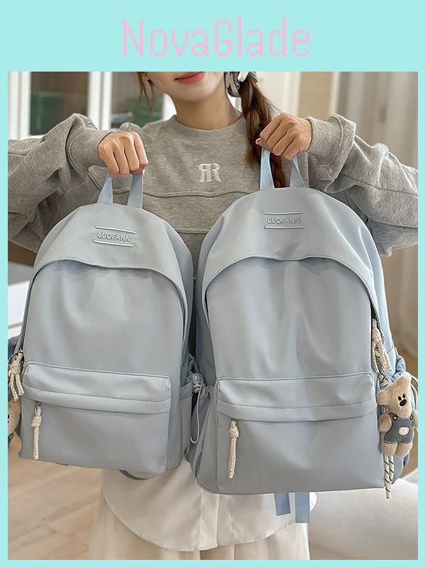 Minimalist Nylon Student Backpack With Design For School And Travel