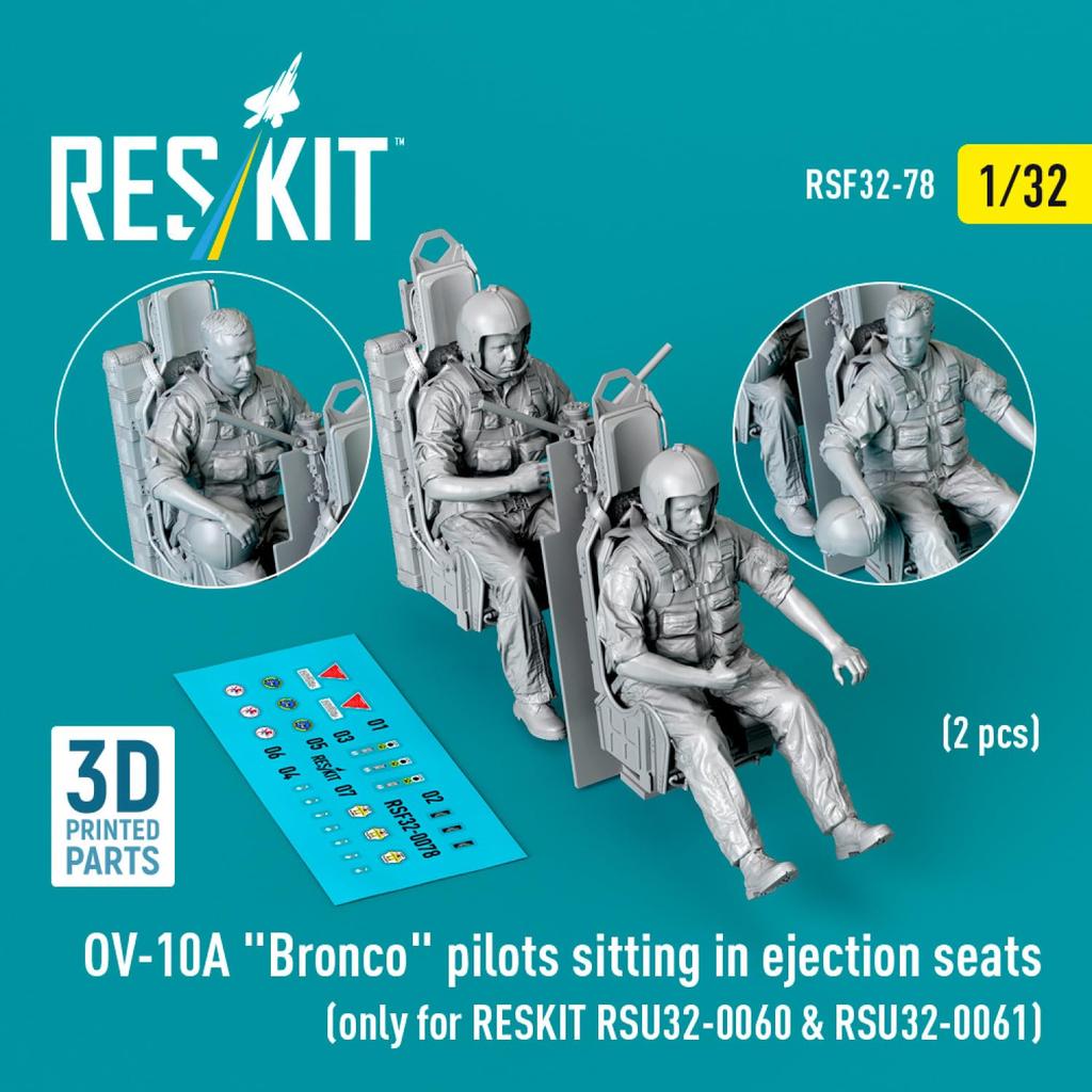 Reskit Crew Seat 2 Pieces Reskit Plastic Model Parts 1/32 OV-10A w/Ejection (For RSKU32-0060/-0061) RSKF32-0078 (Airplane)