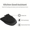 1Pair High Heat Resistant Kitchen Oven Gloves Thickened with Non-Slip Grip Surfaces Oven Mitts Short Hanging