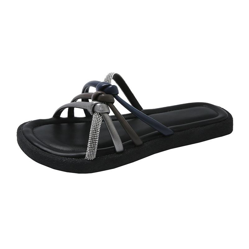 

TEH soft-soled two-wear sandals, new summer outer wear is not tired, feet are matched with skirts, fairy sandals 35 чёрный