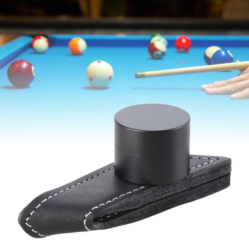 Tragbarer Billardkreidehalter Lederkreidetasche mit magnetischem Gürtelclip Kreidehalter für Poolbillard Snooker