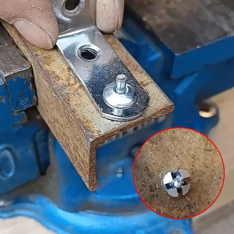 Creamily 50Pcs/100Pcs Rebites de Núcleo de Alumínio Rebites de Expansão Acionados por Martelo Rebites de Cabeça Redonda Fixadores Tipo Knock Rebites de Choque Parafusos