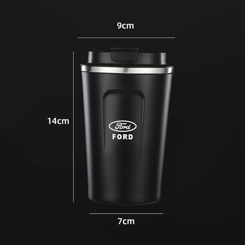 Portable Car h5 Coffee Cup Laser Auto Logo Insulated Mug For Ford ST Line Focus Mustang Fiesta Puma Ranger Kuga MK7 MAX F150 Mondeo
