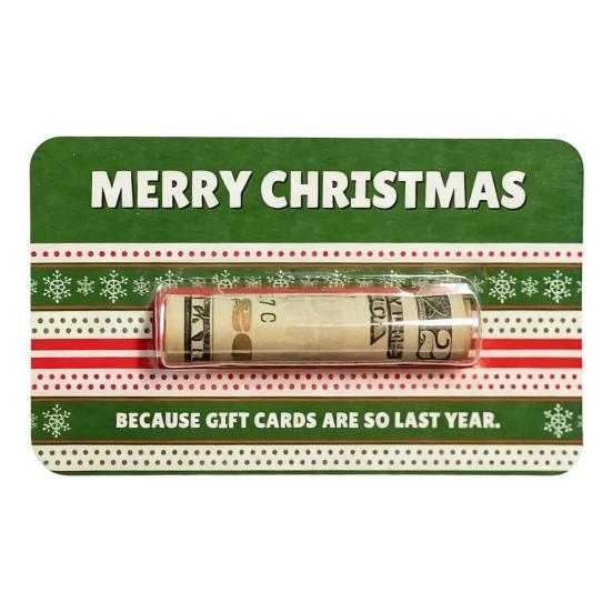 Bruh Money Holder Christmas Tree Hanging Cash Holder Card Decoration Ornament Festival Party Holiday