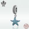 2020 Sterling Silver Starfish Blue Charm Pendant for DIY Bracelets & Necklaces