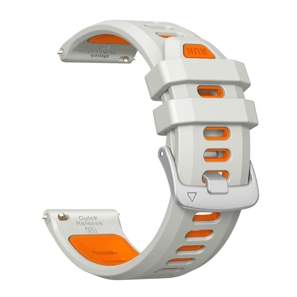 20 mm silikonklockarmband för Garmin Forerunner 170 70 570(42 mm) 645 245 165 158 55 Vivoactive 5, Mjukt Ersättningsarmband