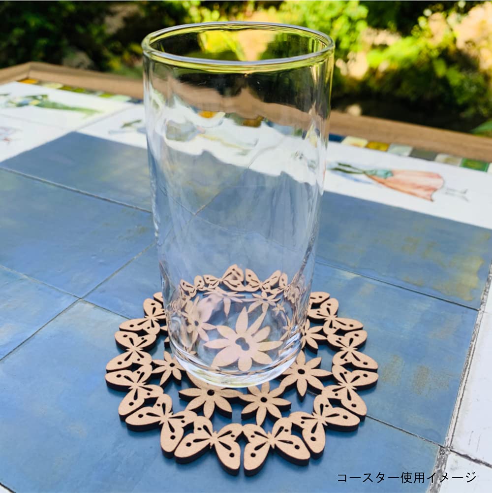 Sikten Nordic Goods Lithuanian Wooden Coasters, Set of 5 (No. 35, 43, 45, 114, 119), Each Coaster Approx. 10cm X 10cm