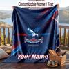 Flannel Blanket Crystal Palace Print Custom Name Text Soft Throw for Sofa Bed