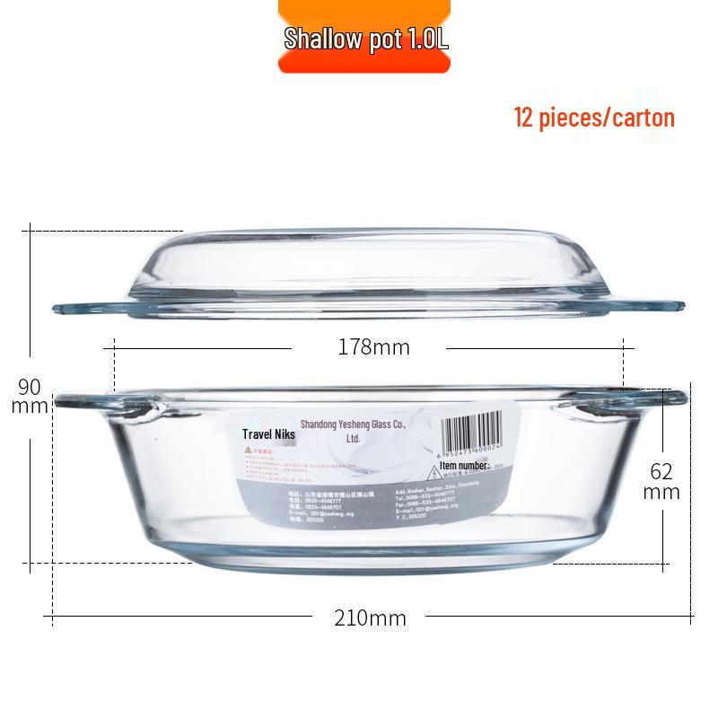 Phoenix Hitzebeständige Glasschüssel mit Deckel: Ideal für Suppen, Instant-Nudeln oder Salate.