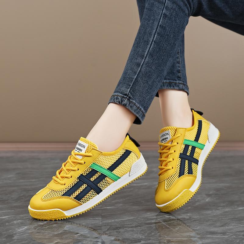 MCTIN Dámské ležérní tenisky Patchwork Smíšené barvy Šněrovací Boty s kulatou špičkou Dámské baleríny Ručně vyráběné Pánské boty