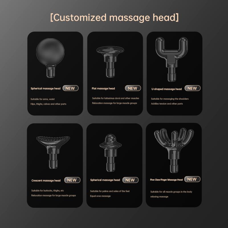 Multifunctional Muscle Relaxation Long-handle Massage Gun Remission Deep Tissue Percussion Body Electric Massage Gun
