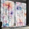 2pc Watercolor floral print curtains, polyester fabric, machine washable, suitable for bedroom and living room decoration