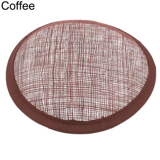 Women Sinamay Cocktail Hat Fascinator Round Base Millinery DIY Craft Accessory