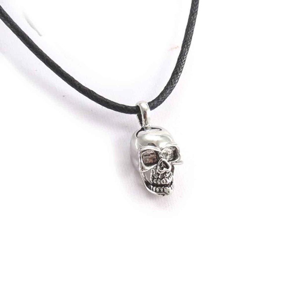 Les Trésors De Lily [J8066] - Aged Silver 'Skull' Designer Necklace