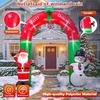 Inflatable Christmas Snowman Outdoor Decoration with LED Light Large Blow Up Snowman with Black Hat for Outside Yard Garden Lawn Party Decor