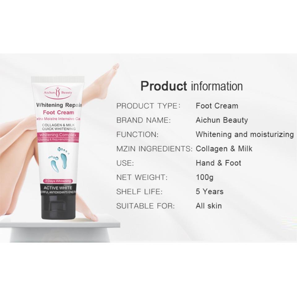 Aichun 100г Крем для ног Молоко Крем для ухода за ногами предотвращает появление трещин на ногах, увлажняет и омолаживает кожу