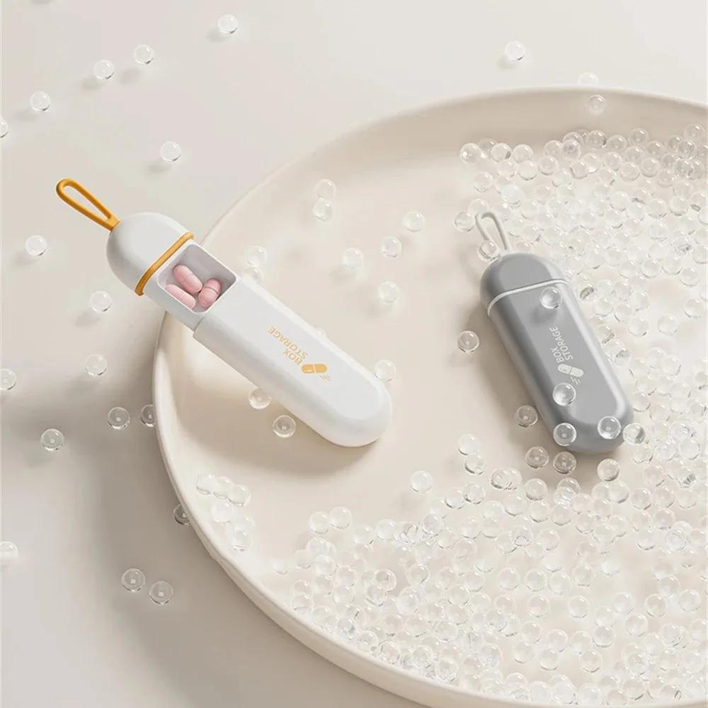 Mini Portable Pill Cases with Lanyard - Small 3 Compartment Medicine Bottle Outdoor Camping Working & Travel Pill Organizer