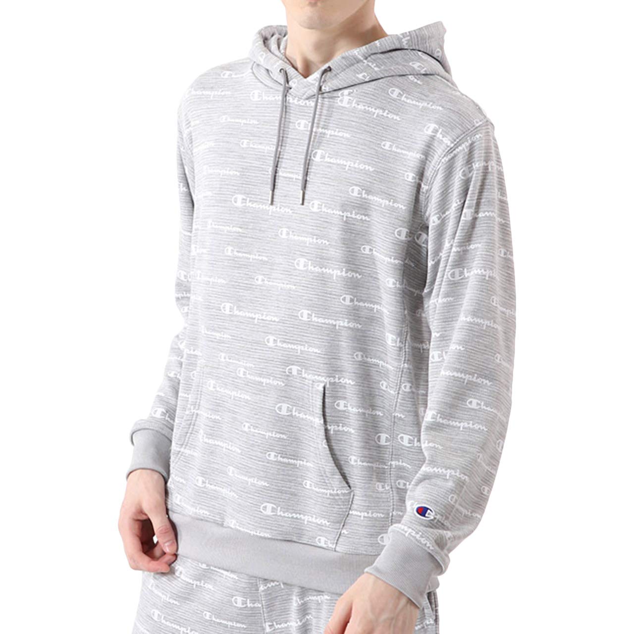 

Champion SPORTS Hoodie Oxford Size L Size C3-RS103 Men s Gray, (Japan L)