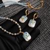 Women's Pearl Sea Dolphin Pendant Earrings and Necklace Set