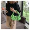 Korean One-Shoulder Pleated Dumpling Tote Bag
