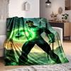 1 Stück Green Lantern Kraftring Flanell-Kuscheldecke Leicht Weich Warm Ganzjahresdecke für Sofa, Bett, Reisen, L1028146