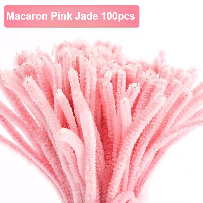 

100pcs Light Pink Chenille Stems Pipe Cleaners for DIY Arts Crafts Chenille Stems Pipe Cleaners for Making Flower Festival Decor