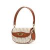 Coach Harley 23 Classic Logo Saddle Bag Women Shoulder Bag Chalk Polished-Amber CR511-B4TXF