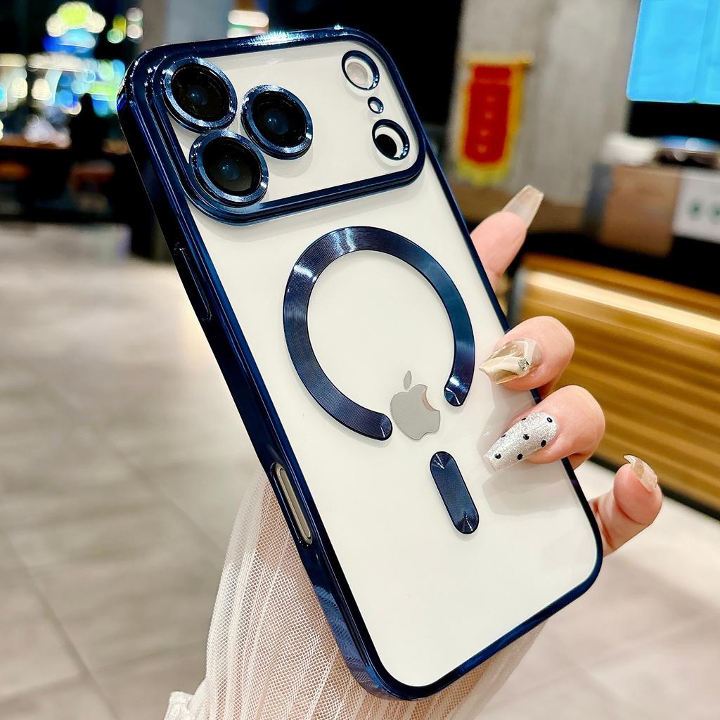 Official Colors Soft Electroplating Magnetic Case For iPhone 17 Air 16 15 14 13 12 Pro Max Plus 11 for Magsafe  HD Cover